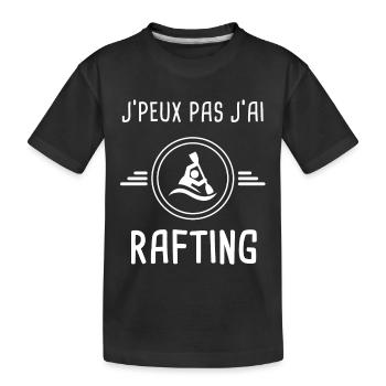 rafting je peux pas j'ai rafting kayakeur - T-shirt bio Premium Enfant - noir - Devant