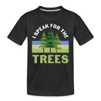 Je parle pour la protection des arbres - T-shirt bio Premium Enfant - noir - Devant