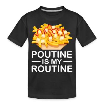 Poutine Canada Spécialité de restauration rapide - T-shirt bio Premium Enfant - noir - Devant
