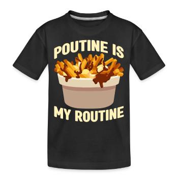 Poutine Canada Spécialité de restauration rapide - T-shirt bio Premium Enfant - noir - Devant