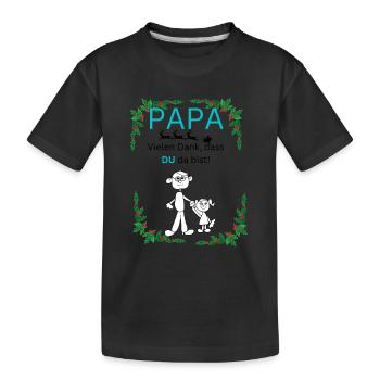 Danke Papa Weihnachten - Kinder Premium Bio T-Shirt - Schwarz - Vorne