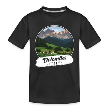 Dolomites Italie Souvenir - T-shirt bio Premium Enfant - noir - Devant