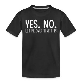 Trop penser Penser trop - T-shirt bio Premium Enfant - noir - Devant