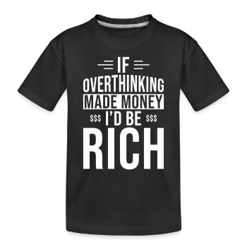 Trop penser Penser trop - T-shirt bio Premium Enfant - noir - Devant