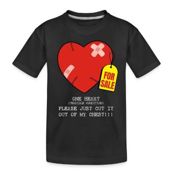 Vente | Une condition terrible du cœur - S’il vous plaît j - T-shirt bio Premium Enfant - noir - Devant