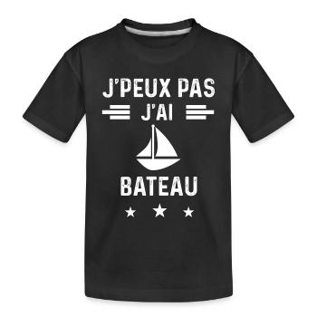 marin je peux pas j'ai bateau - T-shirt bio Premium Enfant - noir - Devant