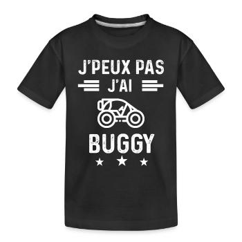 quad je peux pas j'ai buggy - T-shirt bio Premium Enfant - noir - Devant