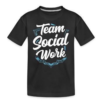 Équipe Travail social Travailleurs sociaux - T-shirt bio Premium Enfant - noir - Devant