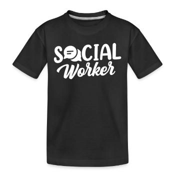 Travailleur social Profession Travailleur social Travail social - T-shirt bio Premium Enfant - noir - Devant