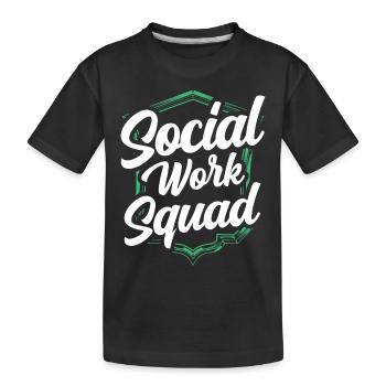 Équipe Travail social Travailleurs sociaux Travail social - T-shirt bio Premium Enfant - noir - Devant