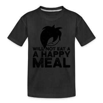 Will Not Eat A Happy Meal | Boys Emo clothes | Emo - Kids' Premium Organic T-Shirt - black - Front