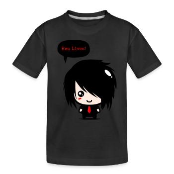 EMO Vit | Vêtements Emo garçons | | Emocore Emo Musique - T-shirt bio Premium Enfant - noir - Devant