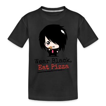 Portez des | à pizza Black Eat Vêtements Emo garçons | Emocoree - T-shirt bio Premium Enfant - noir - Devant