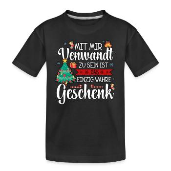 Weihnachten - Kinder Premium Bio T-Shirt - Schwarz - Vorne