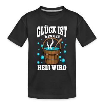 Sauna - Kinder Premium Bio T-Shirt - Schwarz - Vorne