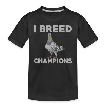 Éleveur de pigeons - T-shirt bio Premium Enfant - noir - Devant