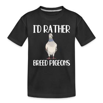 Tauben Züchten Geschenk - Kinder Premium Bio T-Shirt - Schwarz - Vorne
