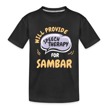 Fournir une orthophonie pour Sambar Funny Speech - T-shirt bio Premium Enfant - noir - Devant