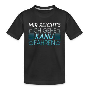 Kanusport Spruch - Kinder Premium Bio T-Shirt - Schwarz - Vorne