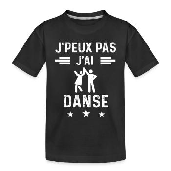 danseur je peux pas j'ai danse couple - T-shirt bio Premium Enfant - noir - Devant