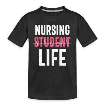 Krankenpflege Studentenleben Vintage - Kinder Premium Bio T-Shirt - Schwarz - Vorne
