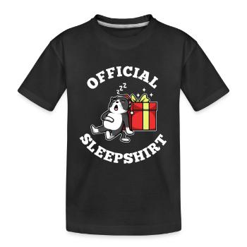 Official sleepshirt christmas - Kids' Premium Organic T-Shirt - black - Front