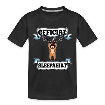 Official sleepshirt christmas - Kids' Premium Organic T-Shirt - black - Front