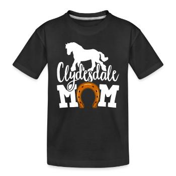 Clydesdale Horse Draft Horse Motif - Kids' Premium Organic T-Shirt - black - Front