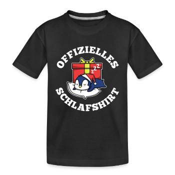 Official sleeping shirt Christmas - Kids' Premium Organic T-Shirt - black - Front