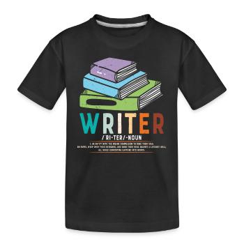 Writer Quotes - Kids' Premium Organic T-Shirt - black - Front