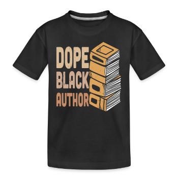 Black Author Writer Quotes - Kids' Premium Organic T-Shirt - black - Front