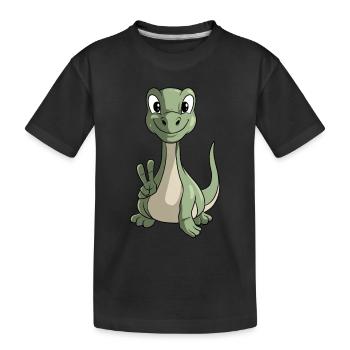 Brachiosaurus Dinosaurs - Kids' Premium Organic T-Shirt - black - Front