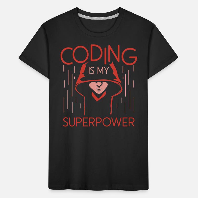 Coding Is My Superpower Programmer Coder Kids' Premium Organic T-Shirt