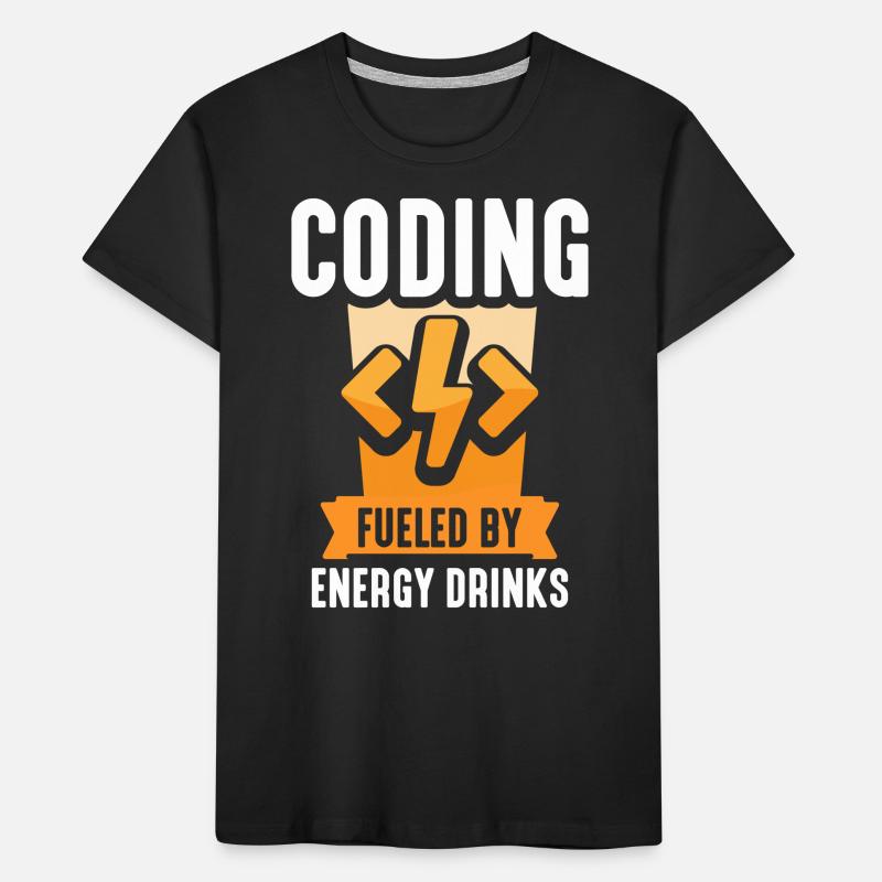 Programmation avec Energydrinks Coding Coder T-shirt bio Premium Enfant