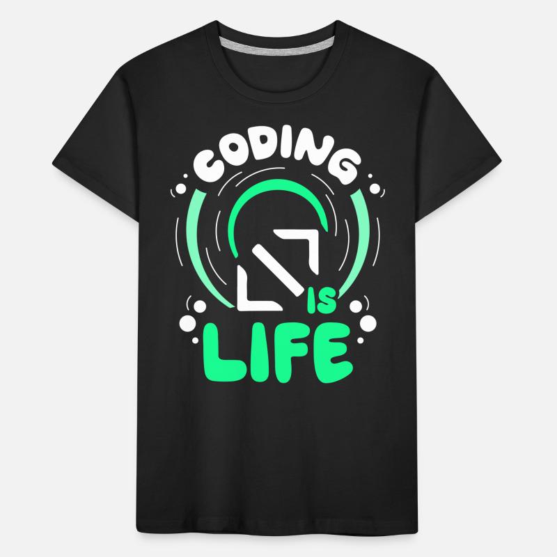 Coding Is Life Code Coder Programmer Kids' Premium Organic T-Shirt