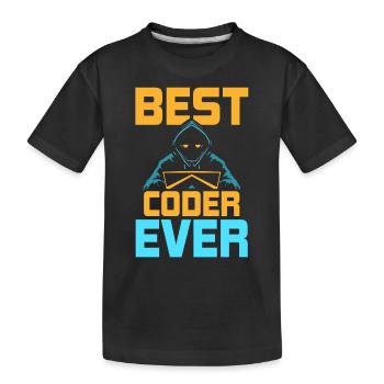 Meilleur programmeur de code de code de tous les temps - T-shirt bio Premium Enfant - noir - Devant