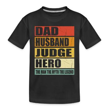 Père Mari Juge Held - T-shirt bio Premium Enfant - noir - Devant