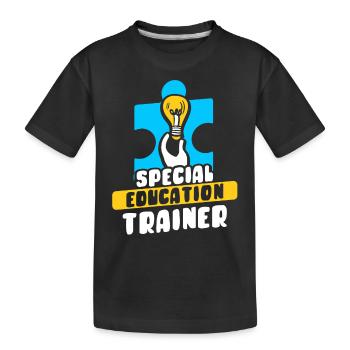 Formateur en éducation de l’enfance en difficulté Enseignant en éducation de l’enfance en difficulté - T-shirt bio Premium Enfant - noir - Devant