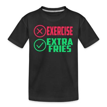 Übung Extra Pommes Exercice Extra Frites Fitness - T-shirt bio Premium Enfant - noir - Devant