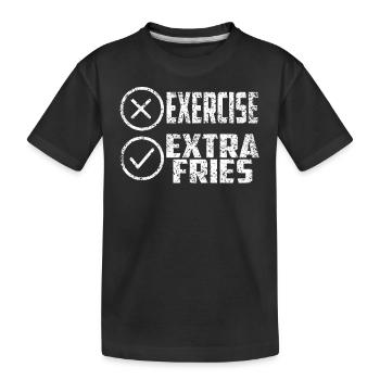 Übung Extra Pommes Exercice Extra Frites Fitness - T-shirt bio Premium Enfant - noir - Devant