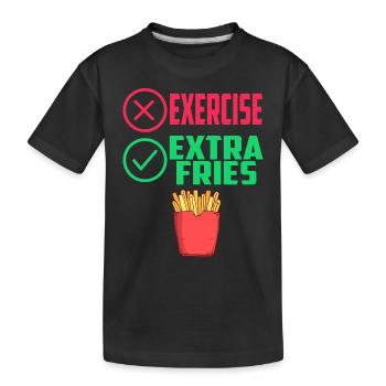 Übung Extra Pommes Exercice Extra Frites Fitness - T-shirt bio Premium Enfant - noir - Devant