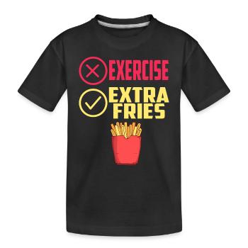 Übung Extra Pommes Exercice Extra Frites Fitness - T-shirt bio Premium Enfant - noir - Devant