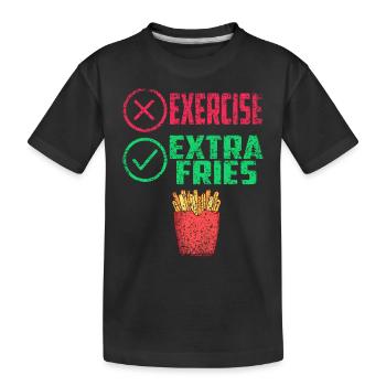 Übung Extra Pommes Exercice Extra Frites Fitness - T-shirt bio Premium Enfant - noir - Devant