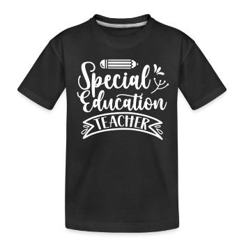 Enseignant de l’éducation de l’enfance en difficulté - T-shirt bio Premium Enfant - noir - Devant