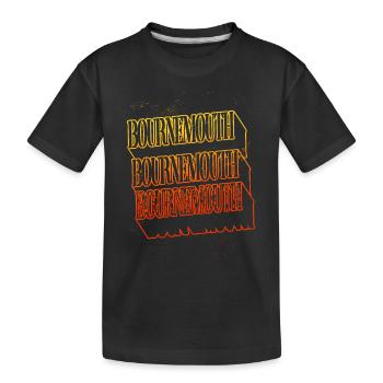 Bournemouth Angleterre UK City Skyline Font - T-shirt bio Premium Enfant - noir - Devant