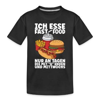 Burger Fast Food - Kinder Premium Bio T-Shirt - Schwarz - Vorne