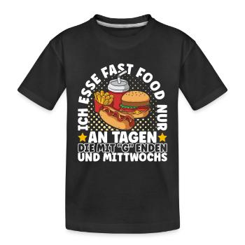Burger Fast Food - Kinder Premium Bio T-Shirt - Schwarz - Vorne