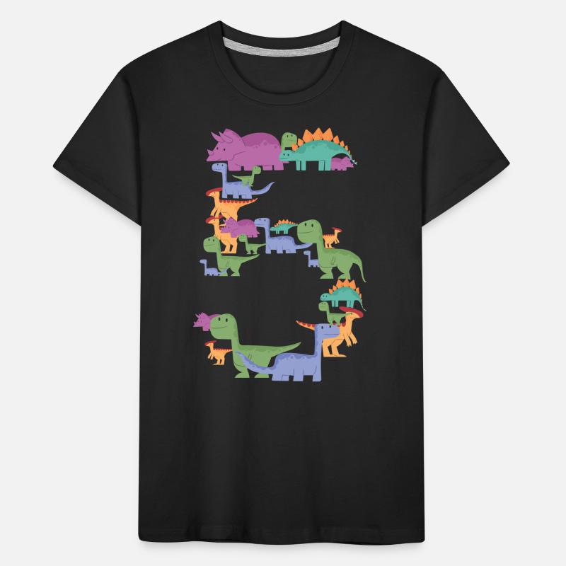 Conception d’anniversaire pour les enfants de 5 ans avec T-shirt bio Premium Enfant