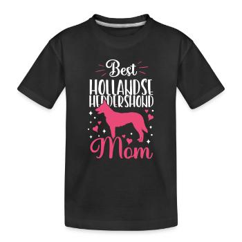 Meilleur(e) Hollandse Herdershond Mama - T-shirt bio Premium Enfant - noir - Devant
