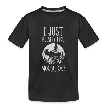 J’aime vraiment Moose Ok - T-shirt bio Premium Enfant - noir - Devant